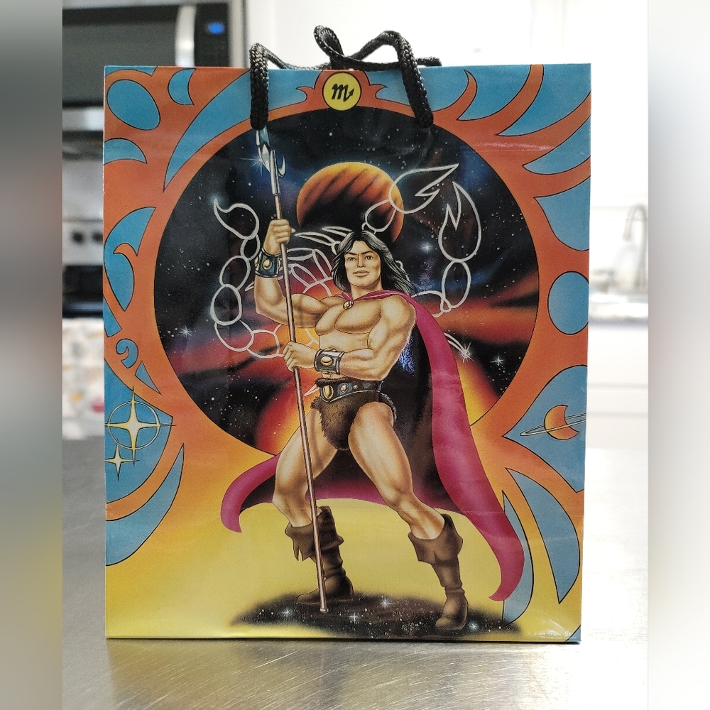 Vintage Conan The Barbarian & Belit Zodiac Gemini Gift Bag LIDCO 7.5"x9"x4"